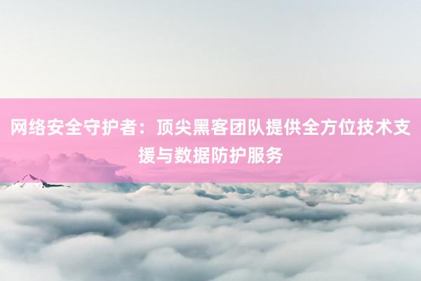 网络安全守护者：顶尖黑客团队提供全方位技术支援与数据防护服务
